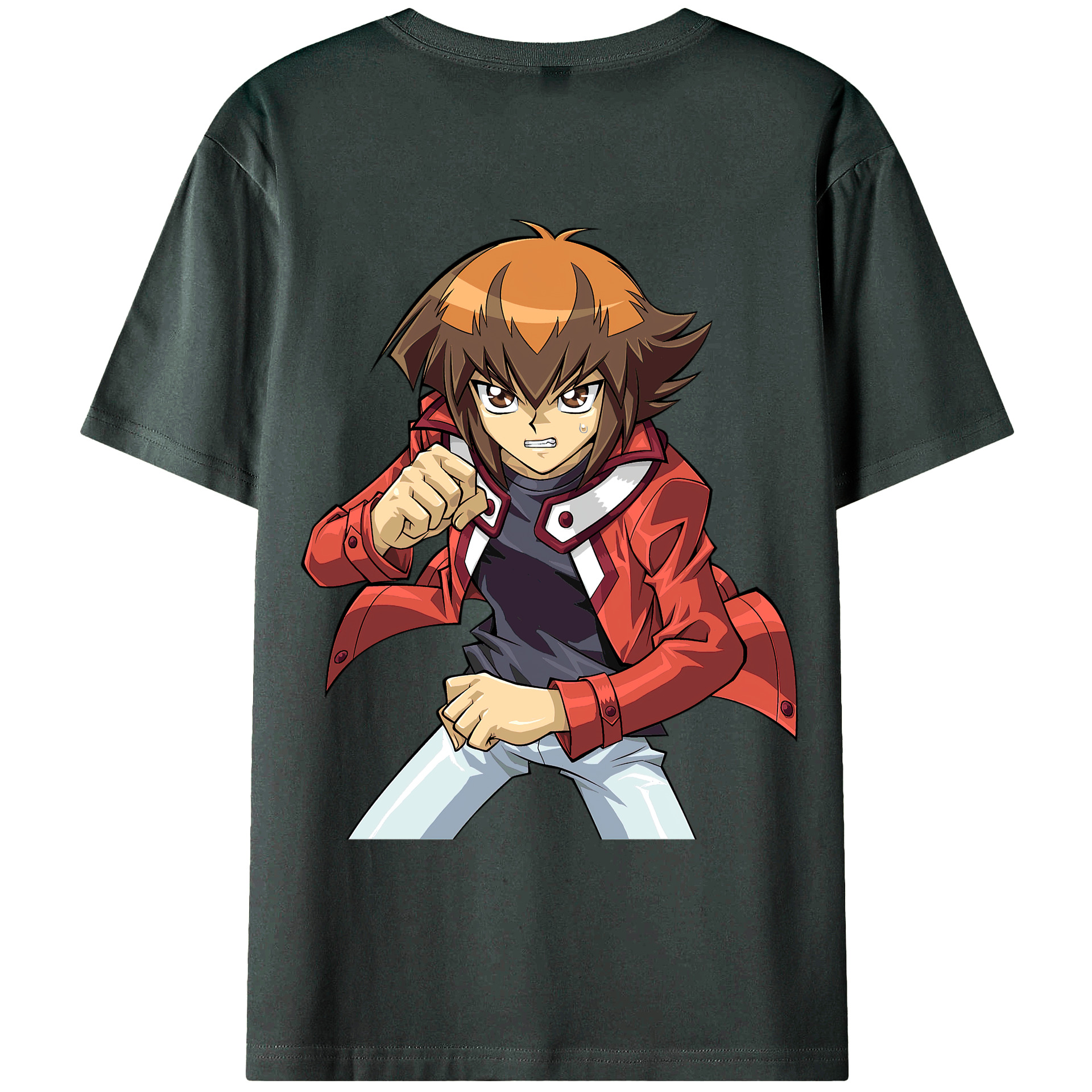 （画像用） 遊☆戯☆王 Yu-Gi-Oh! 綿100％ メンズ半袖Tシャツ（バックプリント） 通気性